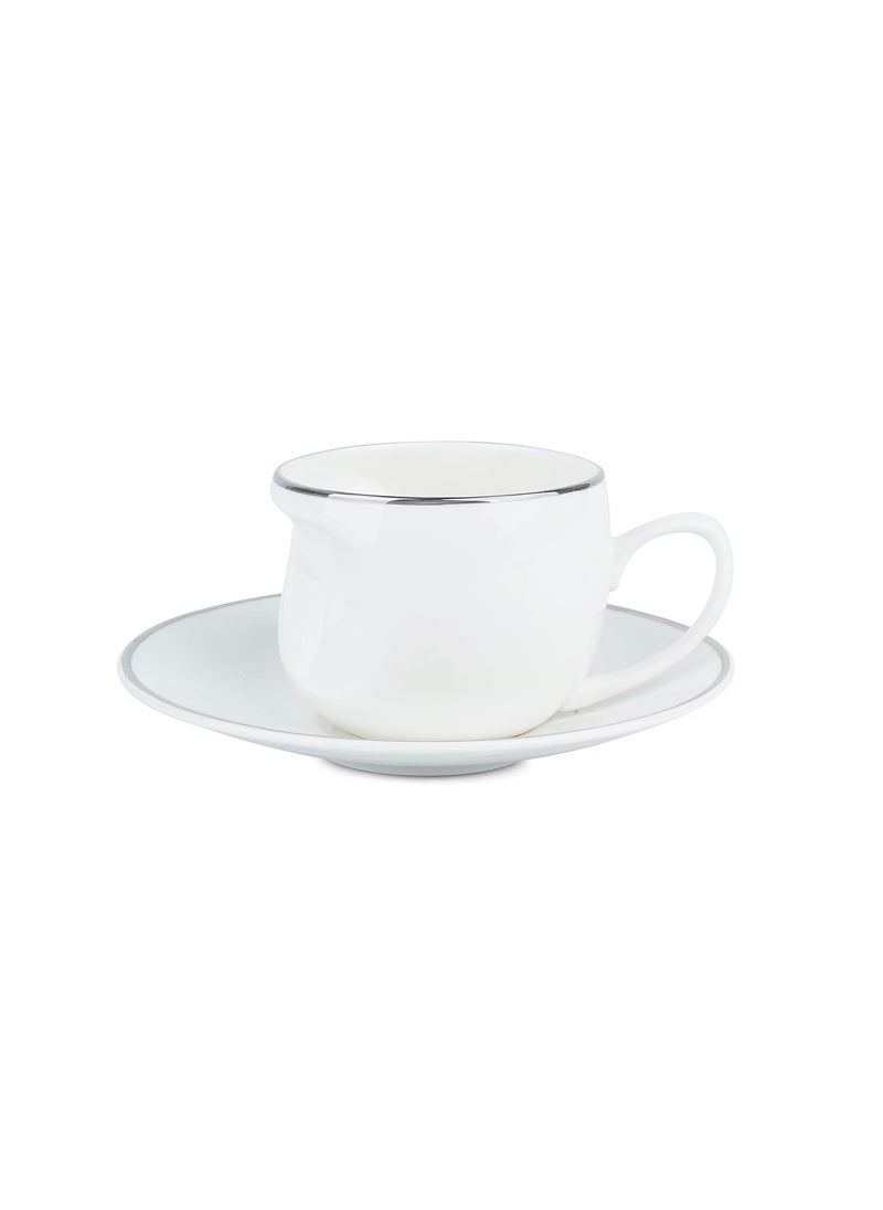 Dandy Lines Face Platinum Band Cups and Sacuers 50004 Pack of 12