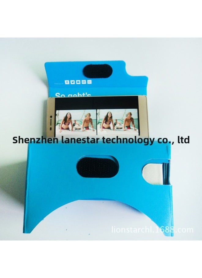 Googel Cardboard 3D Google II Paper Vr Glasses | White Cardboard Small Pit Corrugated Paper Head-mounted-Color:Yellow