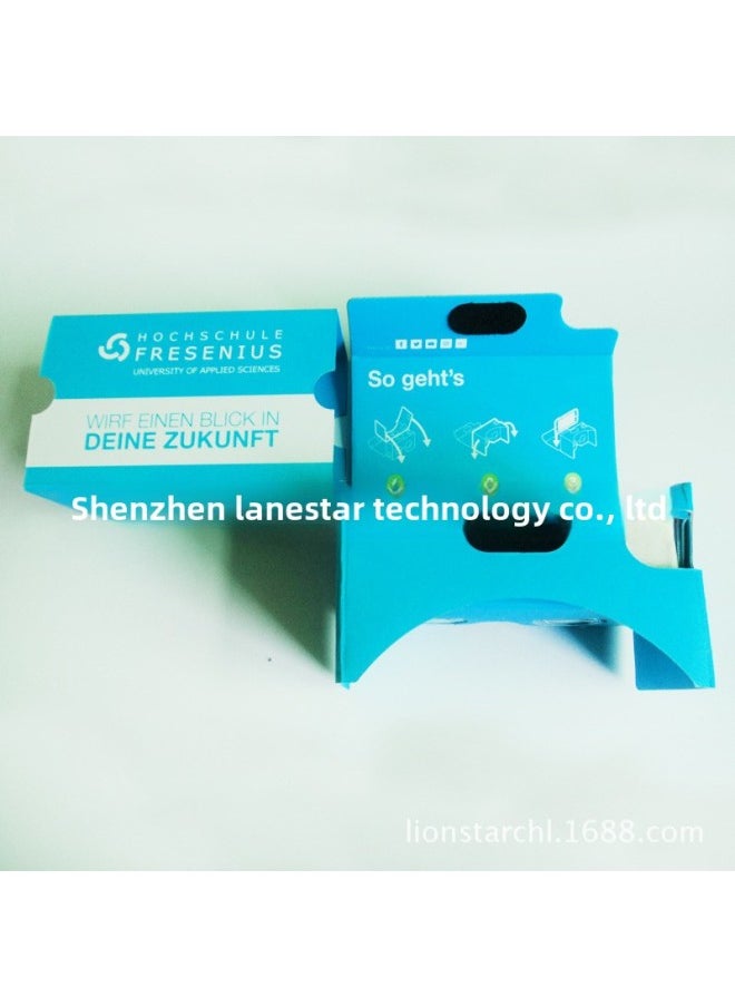 Googel Cardboard 3D Google II Paper Vr Glasses | White Cardboard Small Pit Corrugated Paper Head-mounted-Color:Yellow