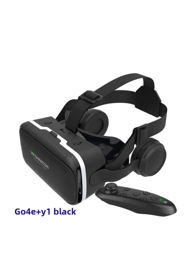 VR Glasses Thousand Magic 6 Generation G04E/A Headset Version Mobile Phone 3D Virtual Reality Helmet Large Screen 7-Color:G04E + Y1 Black Handle