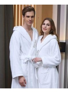 WINSTON HOME Super Soft Terry Cotton Highly Absorbent Unisex Shawl Collar Bathrobe for GymShowerSpaHotelNightwearGift