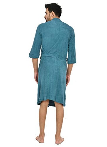 eraa Terry Cotton Mens BathgownBathrobe_Rama Green