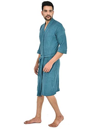 eraa Terry Cotton Mens BathgownBathrobe_Rama Green