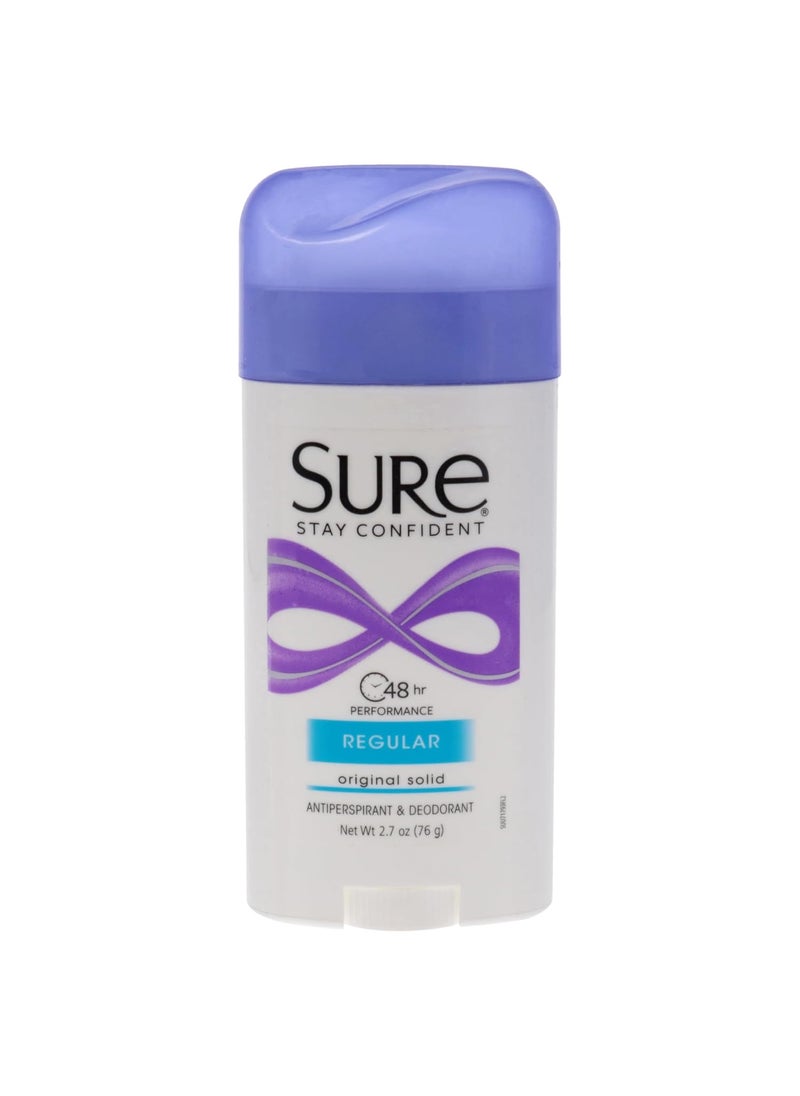 Sure Wide Solid Deodorant, Regular Scent for Men and Women, 2.7 oz