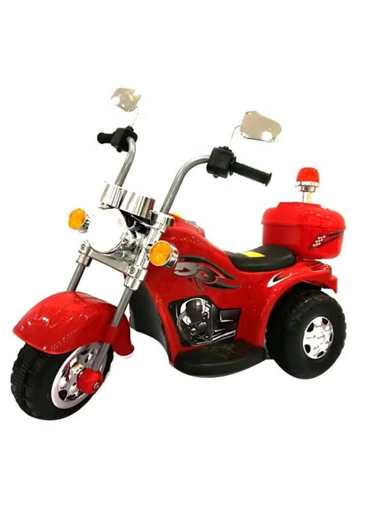 Three Wheel Electric Ride Bike With Comfortable Seat And Additional Storage Box For Kids 110x40cm
