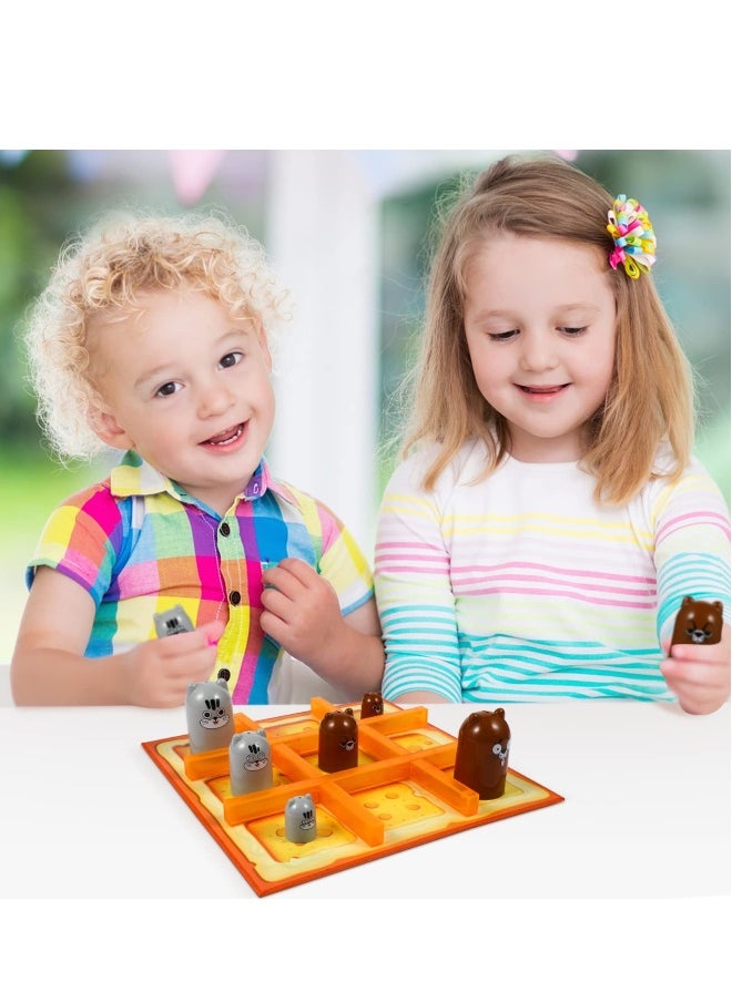 Cartoon Tic tac toe Board Game, Stacking Cup Board Game Toy/Tic- Tac- Toe game/Stacking Cups Nesting Cups/Puzzle Board Game Portable Travel Toy for Children Kids