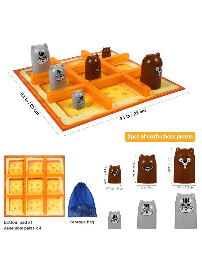 Cartoon Tic tac toe Board Game, Stacking Cup Board Game Toy/Tic- Tac- Toe game/Stacking Cups Nesting Cups/Puzzle Board Game Portable Travel Toy for Children Kids