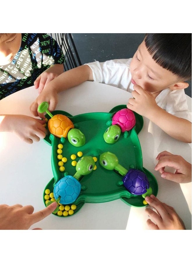 Hungry Turtle Bean-Eating Board Game, Interactive 4-Player Family Table Game, Early Educational Montessori Toy, Fun Tortoise Design, Durable ABS Construction, Ideal for Family Gatherings and Parties