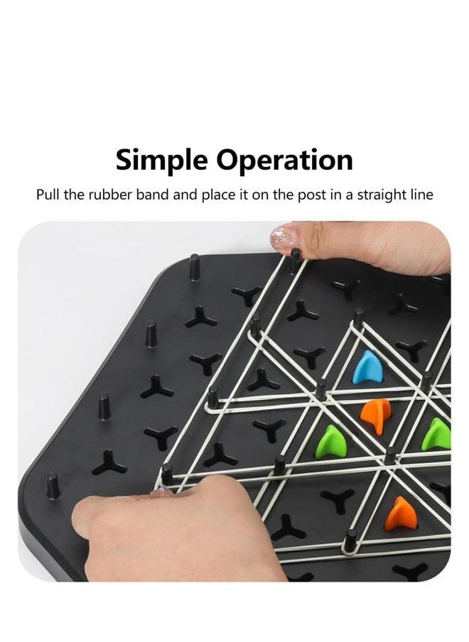 Chain Triangle Chess Game, Triggle Board Game, Triggle Rubber Band Game, Triangle Chain Chess Game Set, Family Interactive Board Game, for Toddlers, Kids, Adults, Family, Party