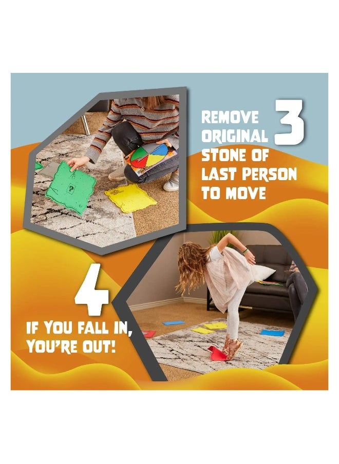 Floor Games, The Floor is Lava Escape Challenge Game for Kids, Fun Indoor and Outdoor Activity, Engaging Educational Play, Turntable Card Family Board Game Toy