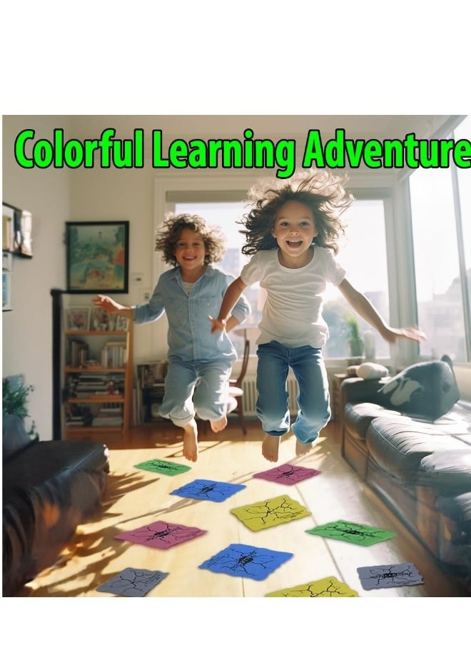 Floor Games, The Floor is Lava Escape Challenge Game for Kids, Fun Indoor and Outdoor Activity, Engaging Educational Play, Turntable Card Family Board Game Toy