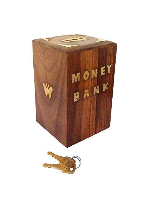 deco store Big Brown Money Bank Coin BoxPiggy Bank