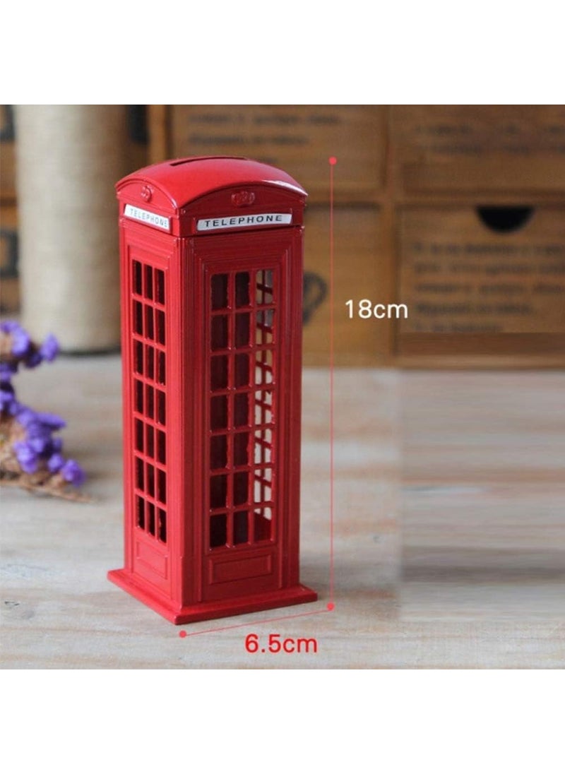 Zhab London Piggy Bank Postal Money Lovely London Coin Box Souvenir Gift Box Metal Alloy Home