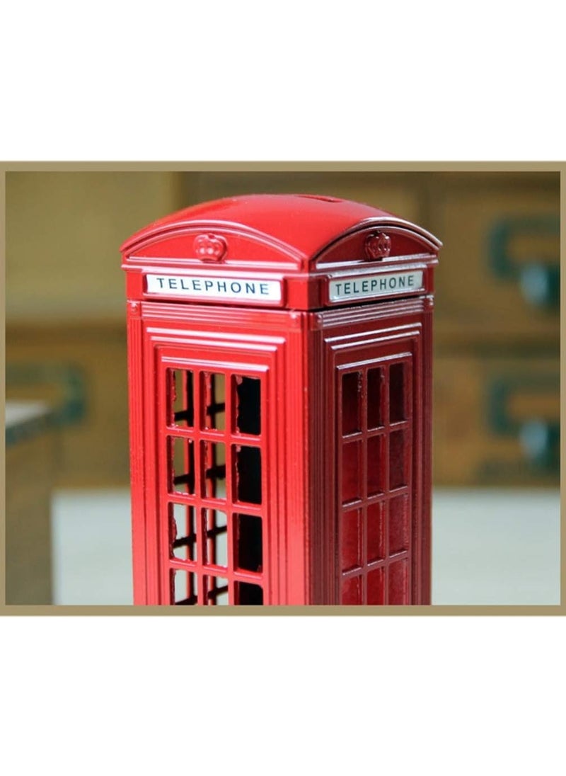 Zhab London Piggy Bank Postal Money Lovely London Coin Box Souvenir Gift Box Metal Alloy Home