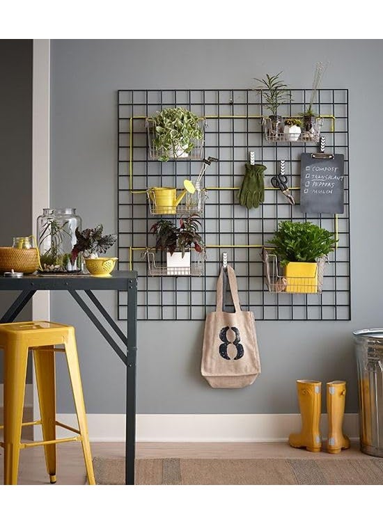 Franklite Iron Square shape hanging Grid frame for home Decoration wall photog collage photo key as per your requirement Black Frame 45By65cm 1Pcs