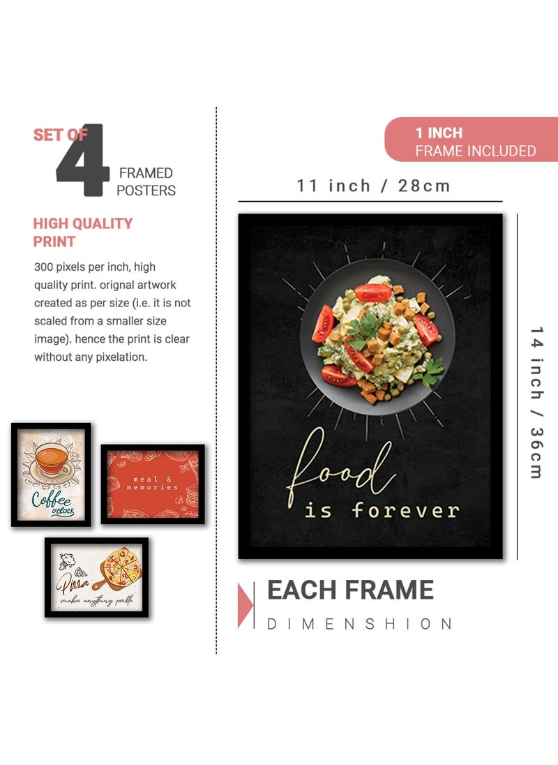 kotart Paper Photo Frames For Kitchen And Restaurant Wall Decoration Food Quotes Frames For Kitchen Wall Decor Wall Poster With Frame 11 Inch X 11 Inch Multi Set Of 8 Design012