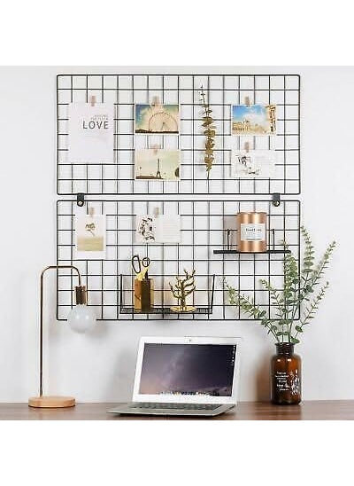 Franklite Iron Square shape hanging Grid frame for home Decoration wall photog collage photo key as per your requirement Frame Black 45x 65 cm 1pcs