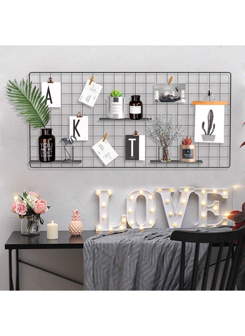 Franklite Iron Square shape hanging Grid frame for home Decoration wall photog collage photo key as per your requirement 45x 65 cm 1pcs Frame Black Metal
