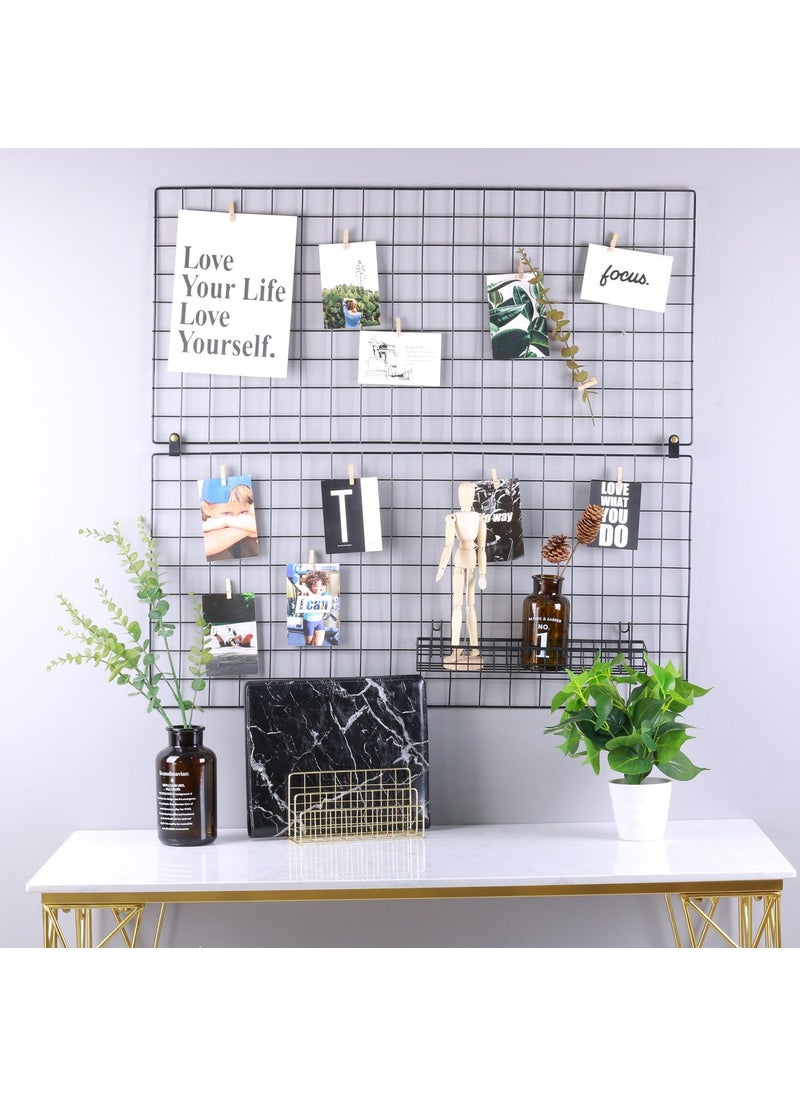 Franklite Iron Square shape hanging Grid frame for home Decoration wall photog collage photo key as per your requirement 45x 65 cm 1pcs Frame Black Metal