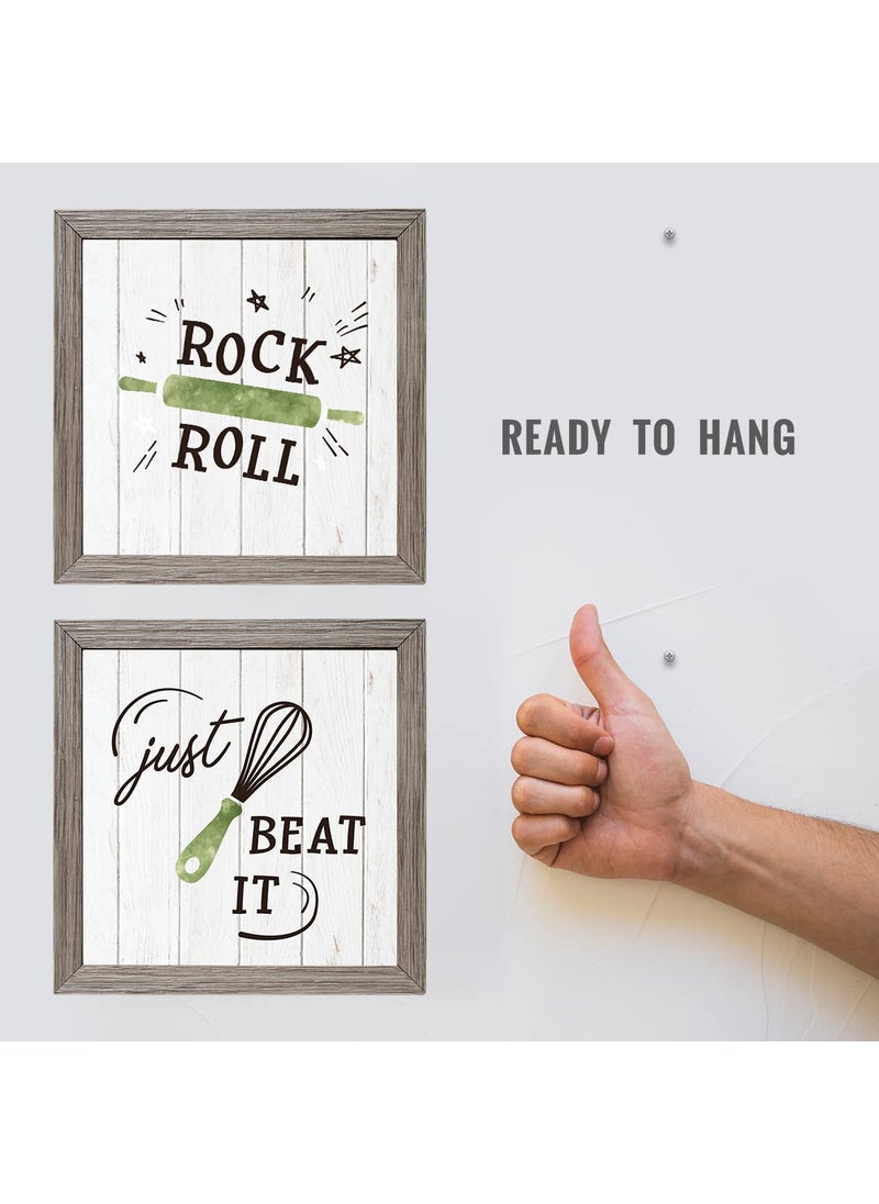 Chaka Chaundh Kitchen Quotes Wall Frames Set of 4 Dining Quotes Frame Kitchen Quotes Framed Posters Dining Table Quotes Frame Kitchen Quotes White Grey Frame