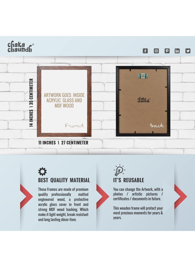Chaka Chaundh Motivational Quote Frames Inspirational Wall Quotes for OFFICE STUDENT STUDY ROOM 14 X 11 Inches Set of 4 Inspirational quotes Set of 4 14 X 11 Inches