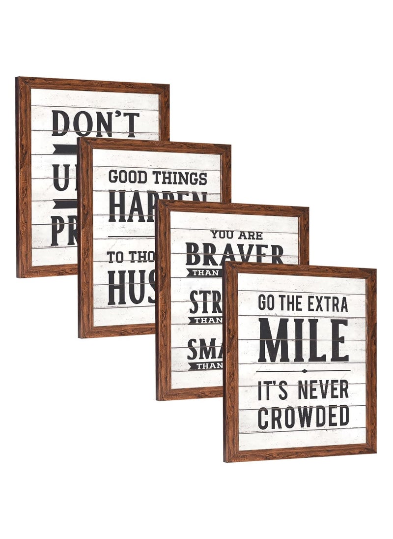 Chaka Chaundh Motivational Quote Frames Inspirational Wall Quotes for OFFICE STUDENT STUDY ROOM 14 X 11 Inches Set of 4 Inspirational quotes Set of 4 14 X 11 Inches
