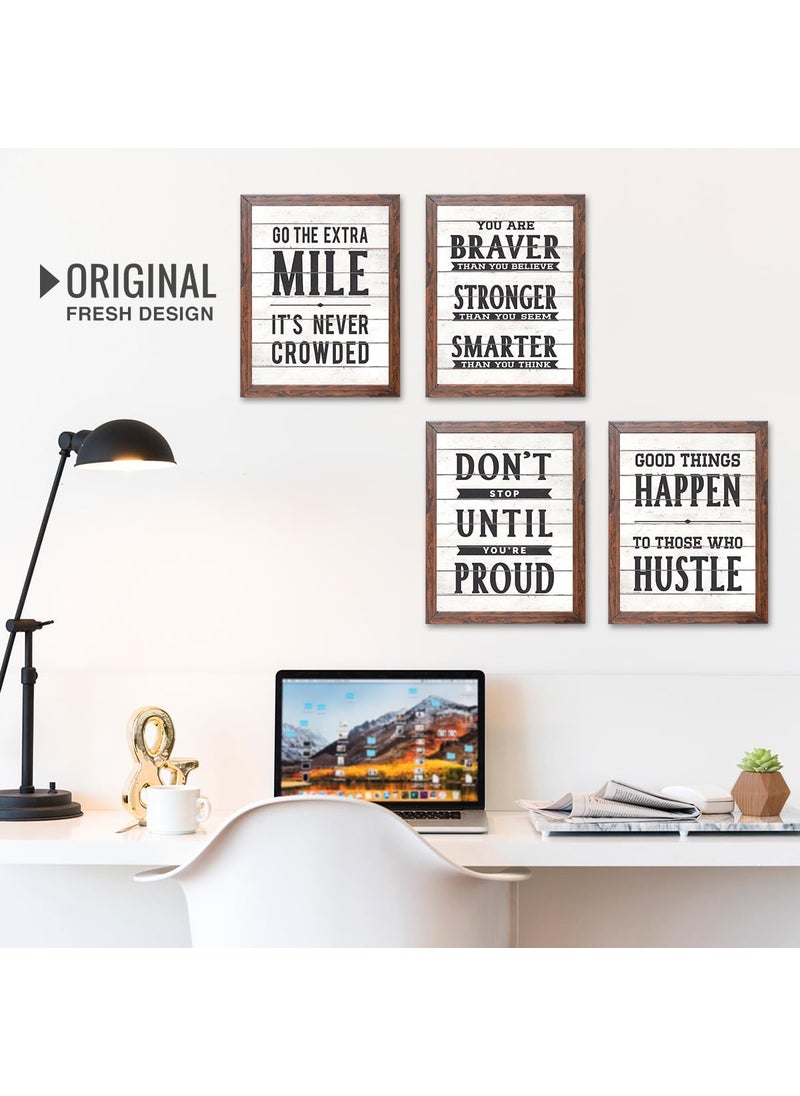 Chaka Chaundh Motivational Quote Frames Inspirational Wall Quotes for OFFICE STUDENT STUDY ROOM 14 X 11 Inches Set of 4 Inspirational quotes Set of 4 14 X 11 Inches