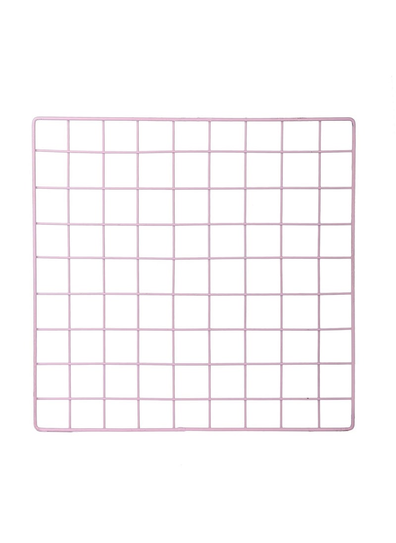 Franklite Steel Grid Photo Frame for Wall Clip Holder Photo FrameMulti Functional Creative Mesh Wall GridIron hanging frame for home Decorationwallcollage photo key2pcs Frame 3030cm Pink 10 Pcs clip