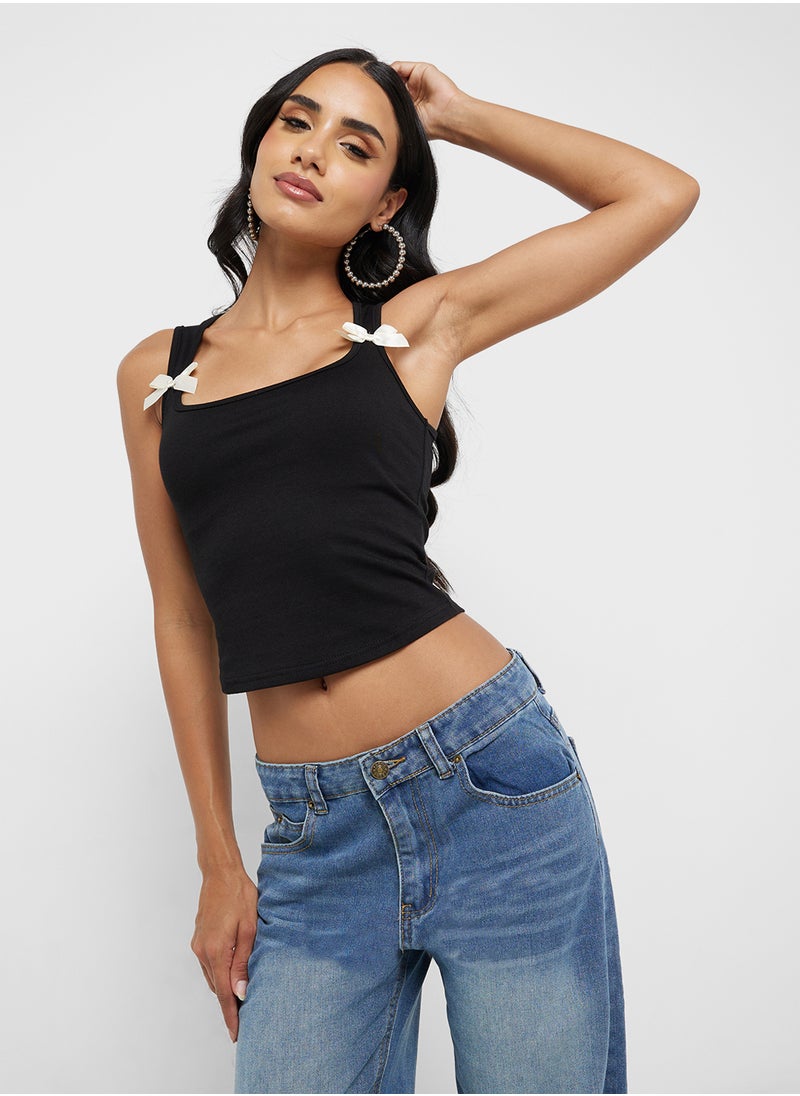 Tank Top With Bow Detail