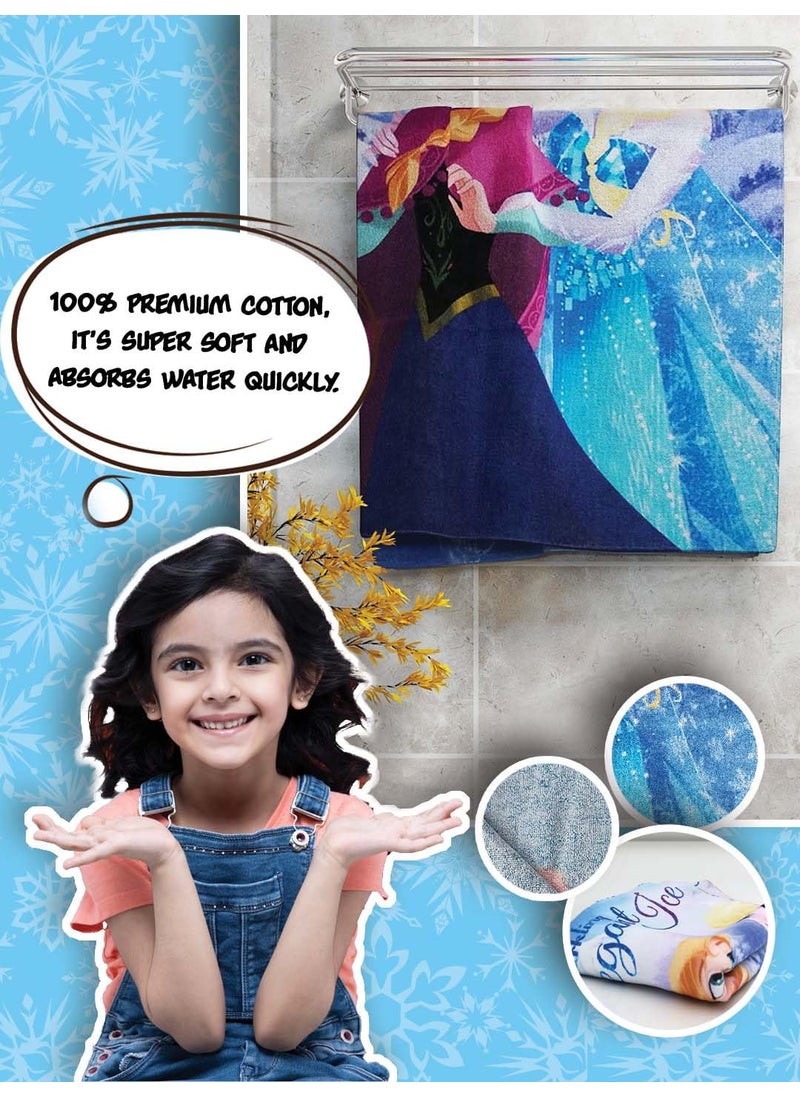 Athom Living Disney Anna Elsa 350 GSM 100 Cotton Kids Bath Towel 60x120 cm M4