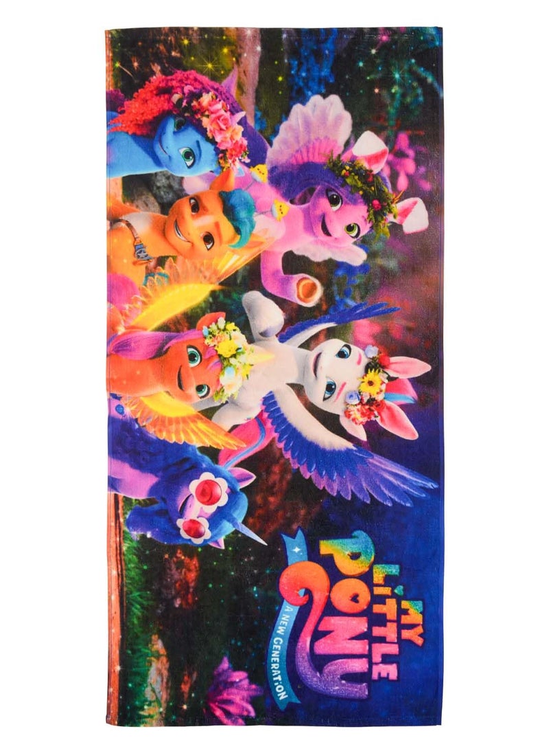 Athom Living My Little Pony with Unicorn Mixed Themed Kids Bath Towel 60x120cm 350 GSM Soft Absorbent Multicolor Perfect for Boys and Girls Fun Vibrant Design Pack of 2