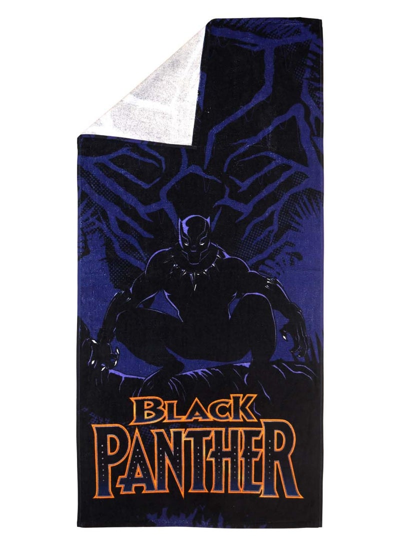 Athom Living Marvels Avengers with Black Panther Themed Kids Bath Towel 60x120cm 350 GSM Soft Absorbent Multicolor Perfect for Boys and Girls Fun Vibrant Design Pack of 2