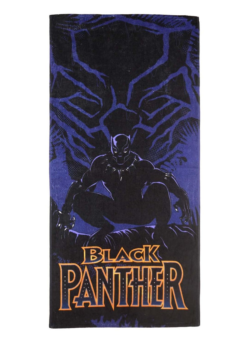 Athom Living Marvels Avengers with Black Panther Themed Kids Bath Towel 60x120cm 350 GSM Soft Absorbent Multicolor Perfect for Boys and Girls Fun Vibrant Design Pack of 2
