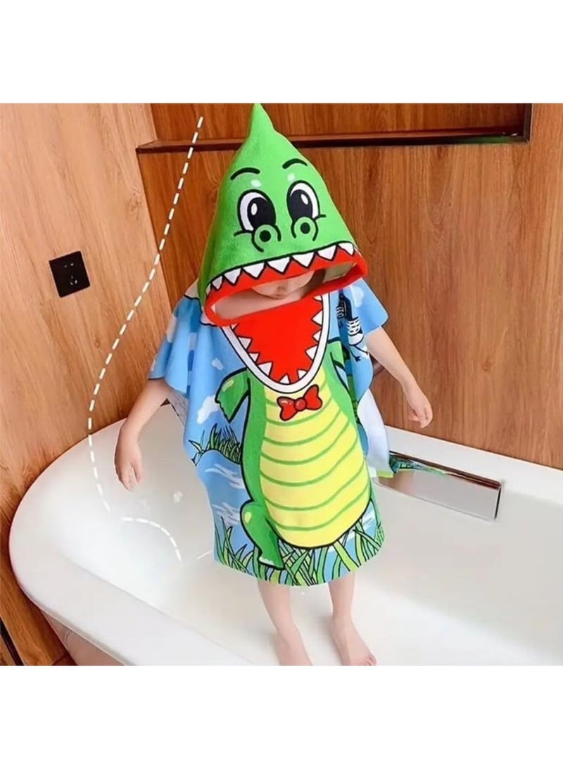 Butterthief Poncho Towel for Kids Hooded Bath Towels 60 x 120 cm Toddler Pool Towel for Boys Girls 17 Years Blue Green