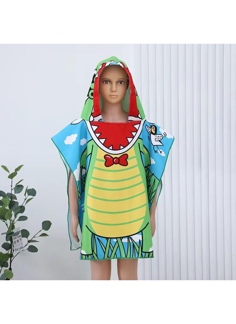 Butterthief Poncho Towel for Kids Hooded Bath Towels 60 x 120 cm Toddler Pool Towel for Boys Girls 17 Years Blue Green