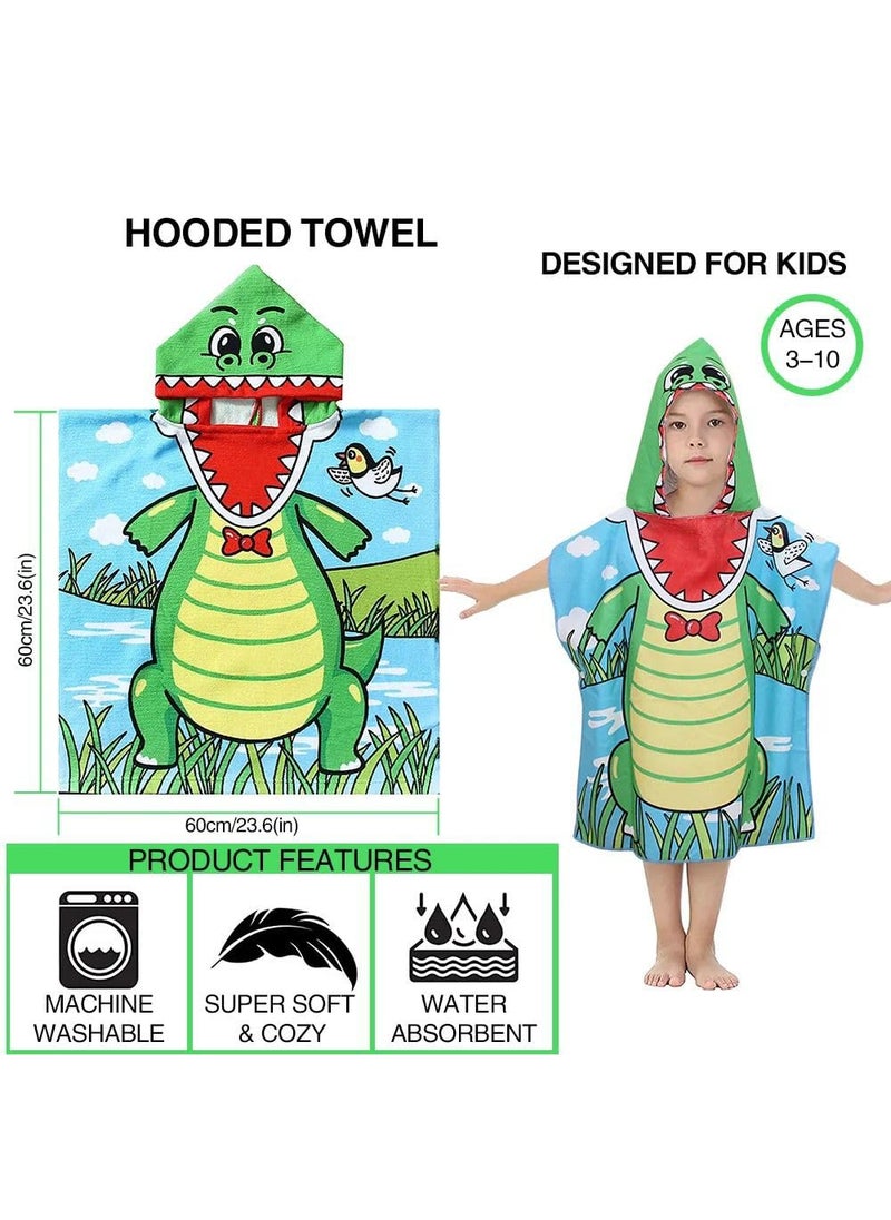Butterthief Poncho Towel for Kids Hooded Bath Towels 60 x 120 cm Toddler Pool Towel for Boys Girls 17 Years Blue Green