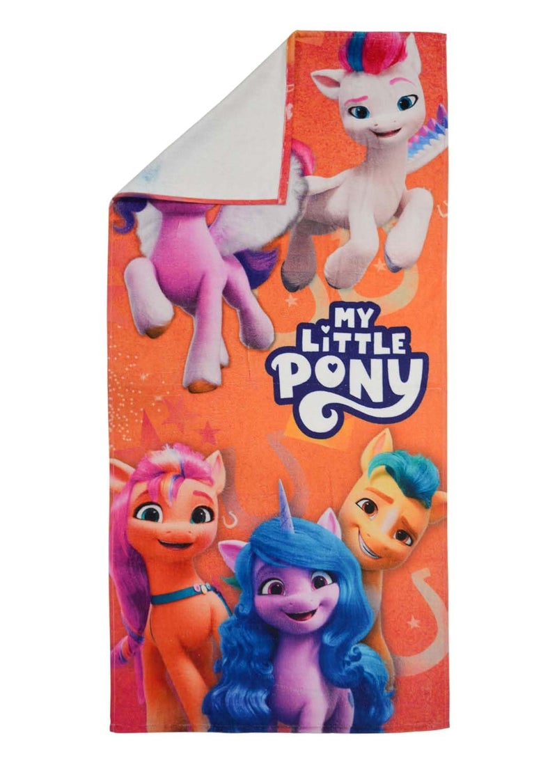 Athom Living My Little Pony Themed Kids Bath Towel 60x120cm 350 GSM Soft Absorbent Multicolor Perfect for Boys and Girls Fun Vibrant Design Pack of 2