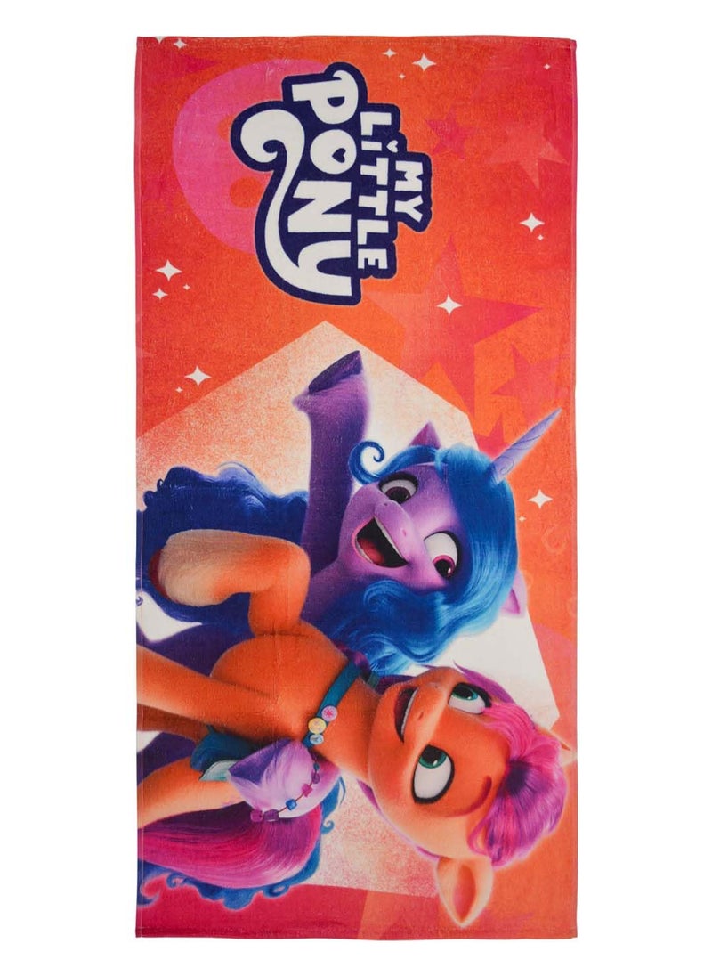 Athom Living My Little Pony Themed Kids Bath Towel 60x120cm 350 GSM Soft Absorbent Multicolor Perfect for Boys and Girls Fun Vibrant Design Pack of 2
