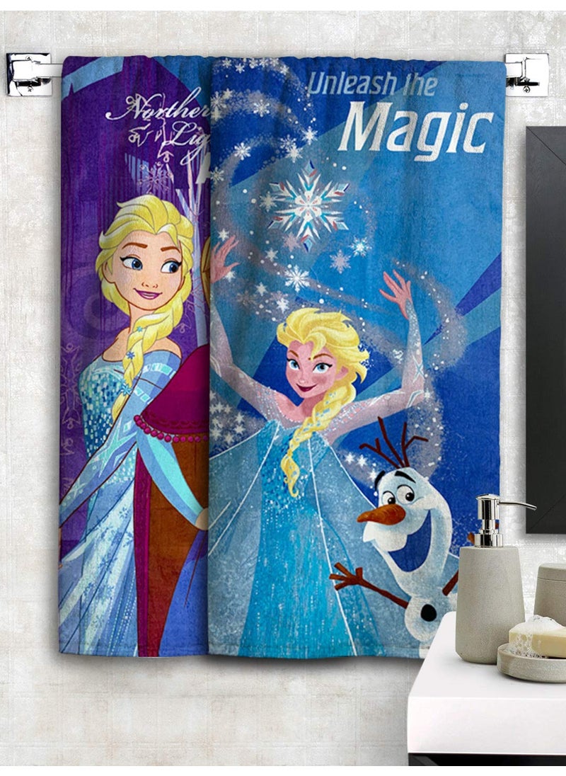 Athom Living Disney Frozen Premium 100 Cotton Kids Bath Towel 350 GSM 60x120 cm Pack of 2