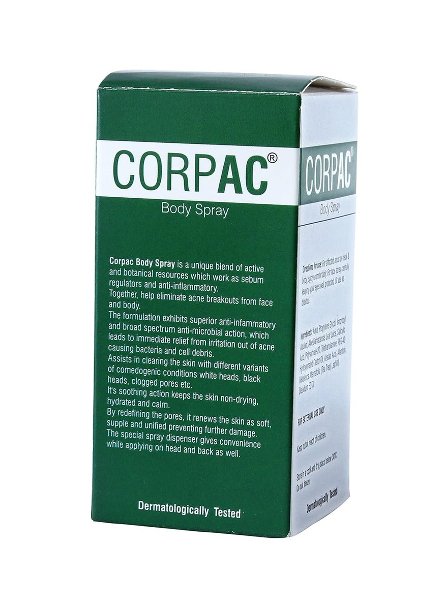 CORPAC Moisturising SprayAntiacne AntiInflammatoryI Healing effect against Acne Symptoms or Razor Bumps I 50ml pump bottle