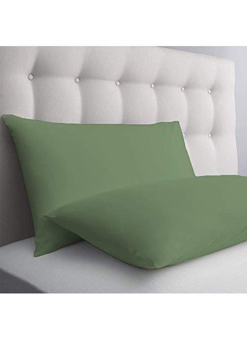400 TC Export Quality 100 Egyptian Cotton Quality 2 Pcs Pillow Covers 17 x 27 Emerald Green Color