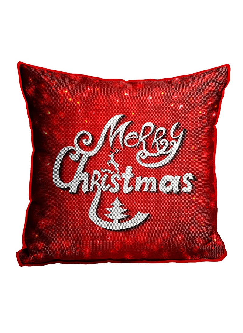 DREAMVIO Polyester Jute Merry Christmas ThrowPillow Covers Cushion Covers for Living Room Set of 5 16 X 16 Inch Multicolor Dv516Mccjute0006