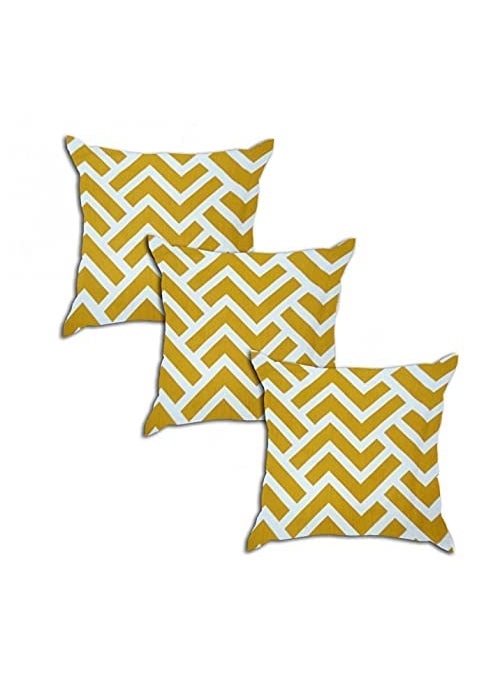 16x16 Cushion Cover Premium Square Pillow Case for Stylish Home Decor Chevron Pillowcase 16x16 16 x 16 Set of 3