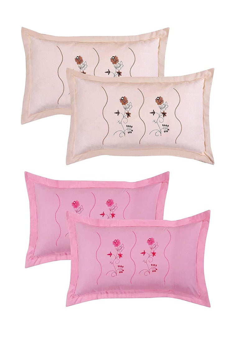 Rj Products Embroided Pillow Covers Set of 6 Piece Multi Color