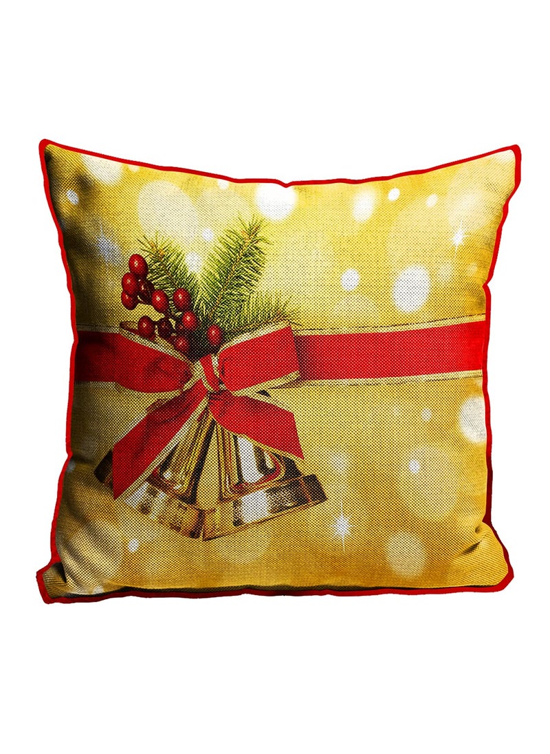 DREAMVIO Polyester Jute Merry Christmas ThrowPillow Covers Cushion Covers for Living Room Set of 5 12 X 12 Inch Multicolor Dv512Mccjute0046