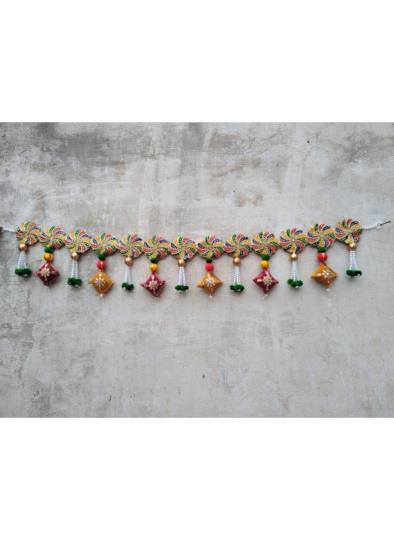 Sellplus Lohri Makar Sankranti Items 1 Pc Decorative Cushion Bandhanwar for Pooja Room Decor for All Festival