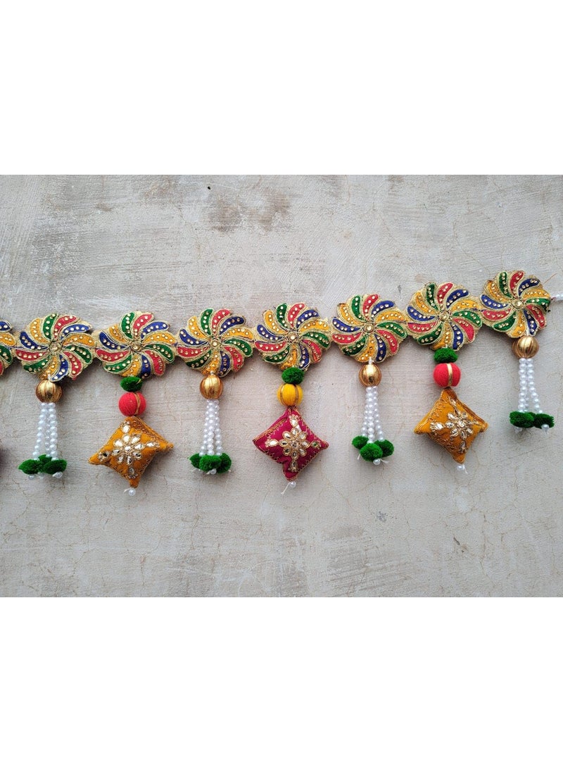 Sellplus Lohri Makar Sankranti Items 1 Pc Decorative Cushion Bandhanwar for Pooja Room Decor for All Festival