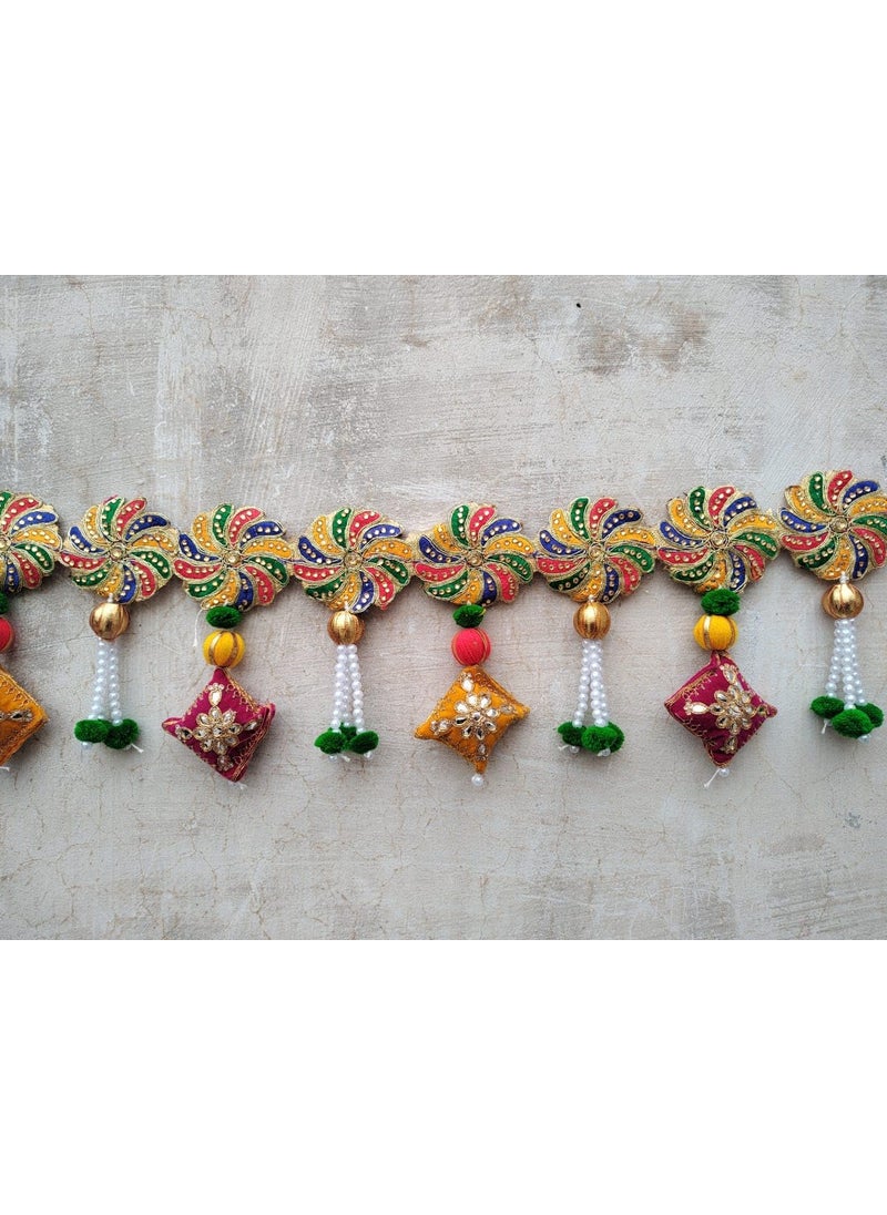 Sellplus Lohri Makar Sankranti Items 1 Pc Decorative Cushion Bandhanwar for Pooja Room Decor for All Festival