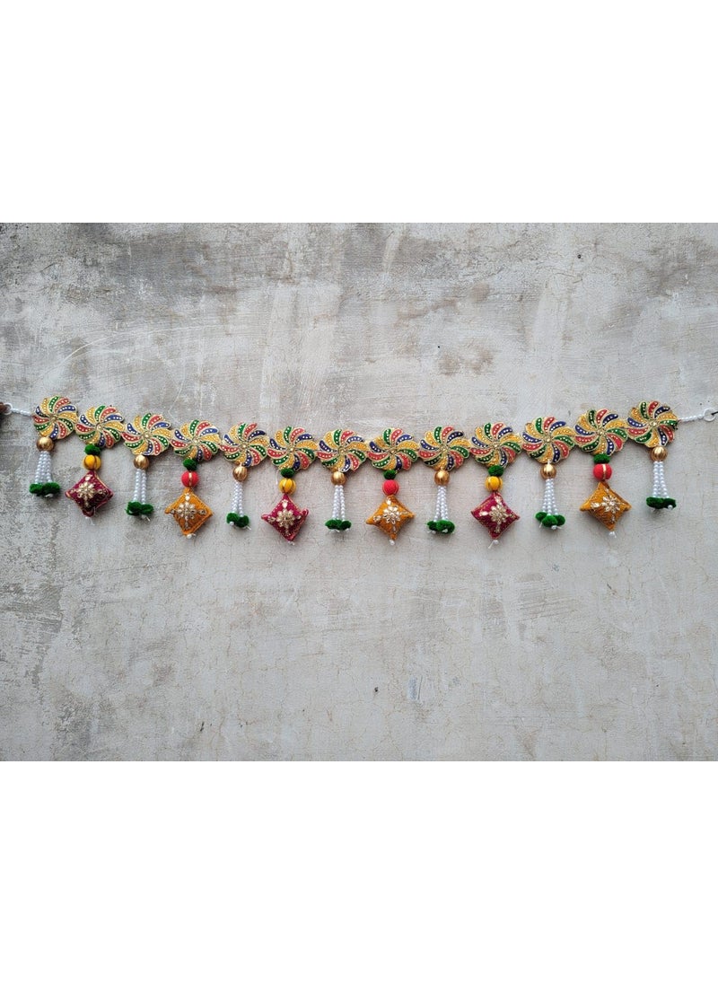 Sellplus Lohri Makar Sankranti Items 1 Pc Decorative Cushion Bandhanwar for Pooja Room Decor for All Festival