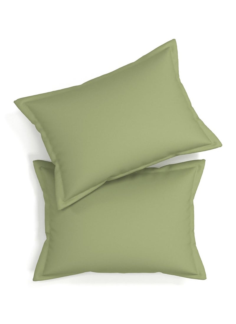 VAS COLLECTIONS Premium Cotton Pillow Covers Regular Pillow Cases Navy Blue and Green 4 Piece Pillow Cover Standard Size